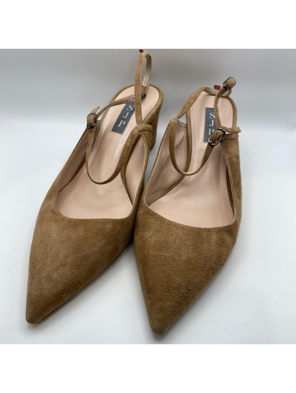SJP by Sarah Jessica Parker Brown Suede Slingback Heels Size 39.5